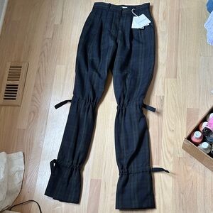 PushButton Navy Plaid check Dress Pants